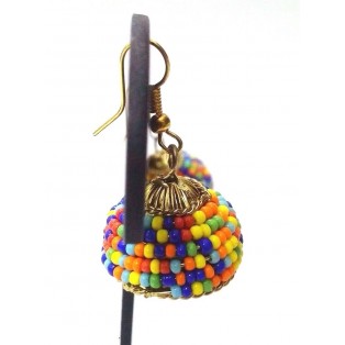 Golden Oxidized Earrings Jhumka Jhumki Jewelry Bollywood Drop Dangle Hook EA180